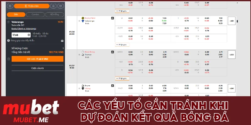Các yếu tố cần tránh khi dự đoán kết quả bóng đá